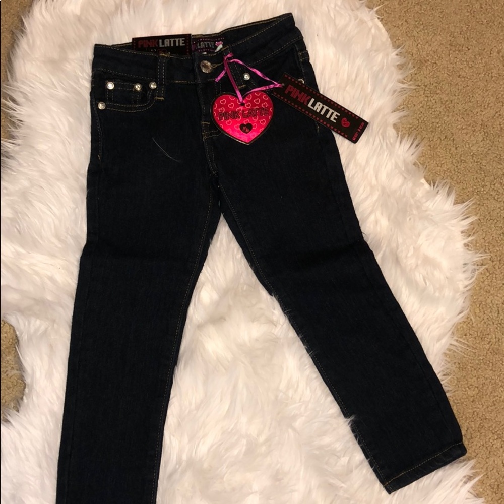 NWT Pink latte girls Jeans size 4!
